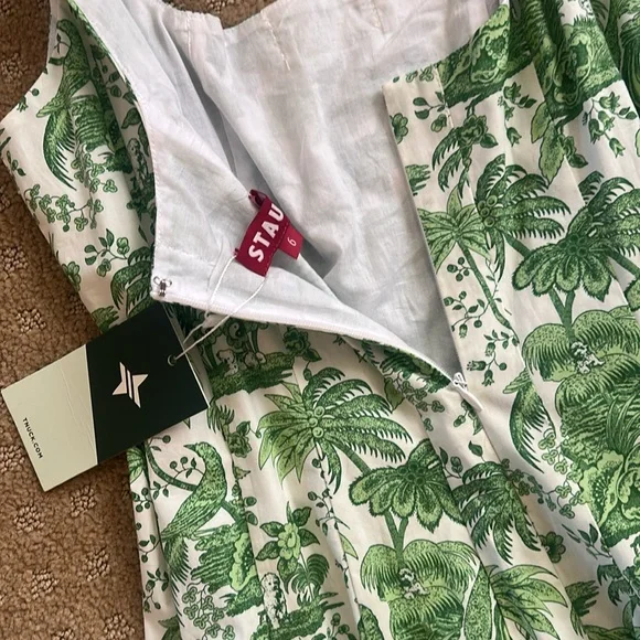 Staud Wells dress in clover toile print - Picture 6 of 7